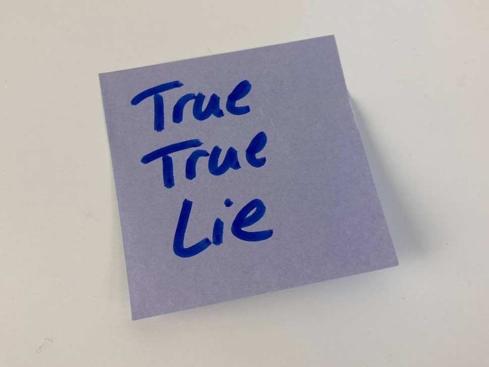 Zwei Wahrheiten und eine Lüge